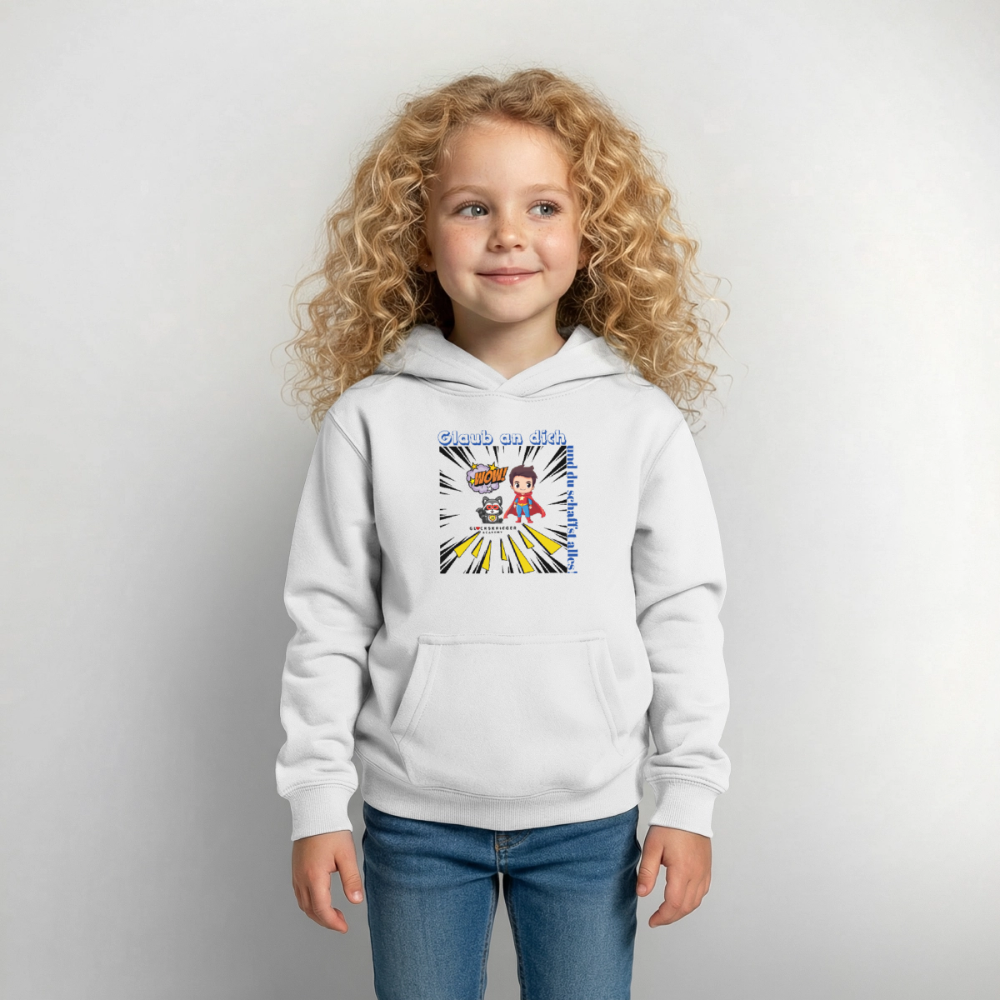 Glückskrieger Hoodie – Stark & Mutig - white