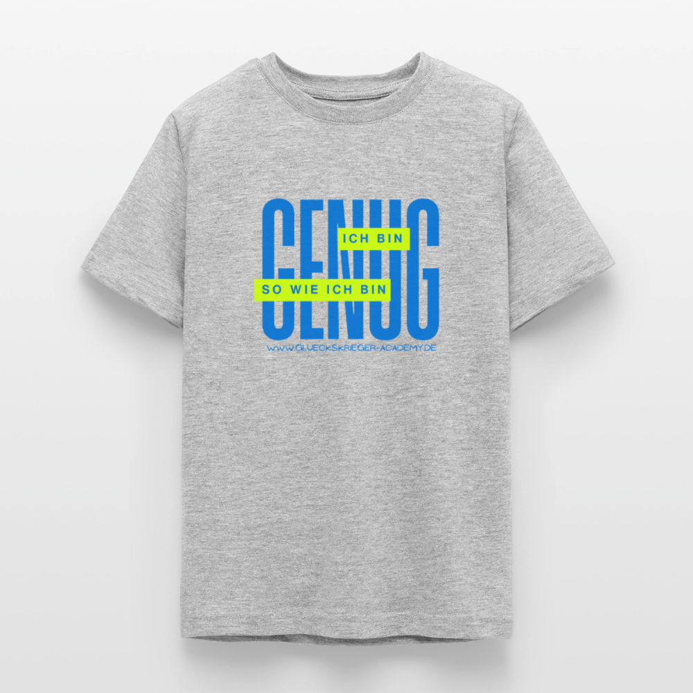 T-Shirt für Teens- Genug - heather grey