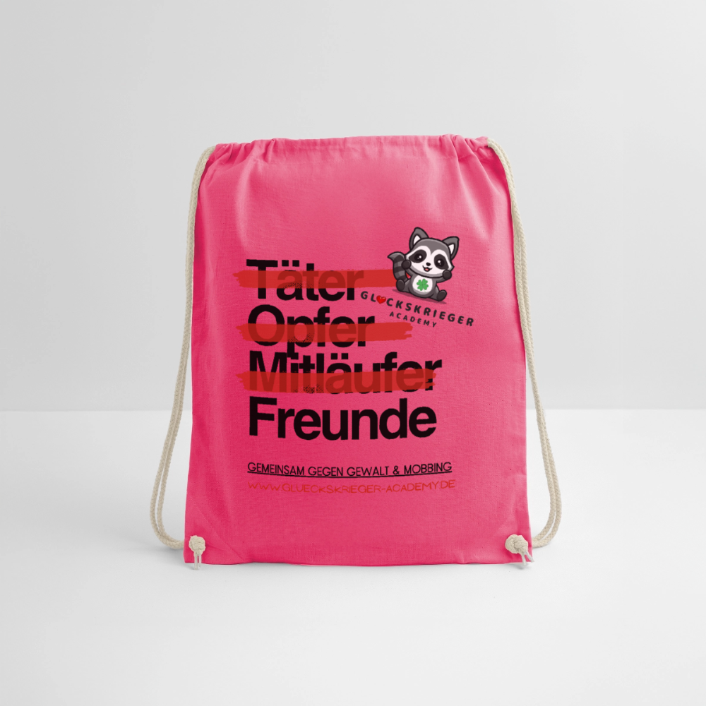 Glückskrieger Turnbeutel – Stärke für unterwegs - fuchsia