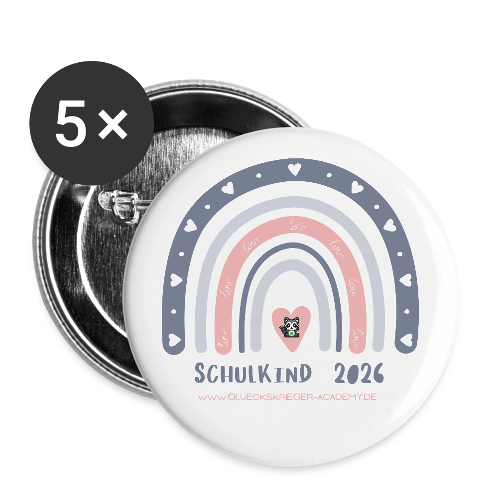 Glückskrieger Button – Mut zum Mitnehmen - white