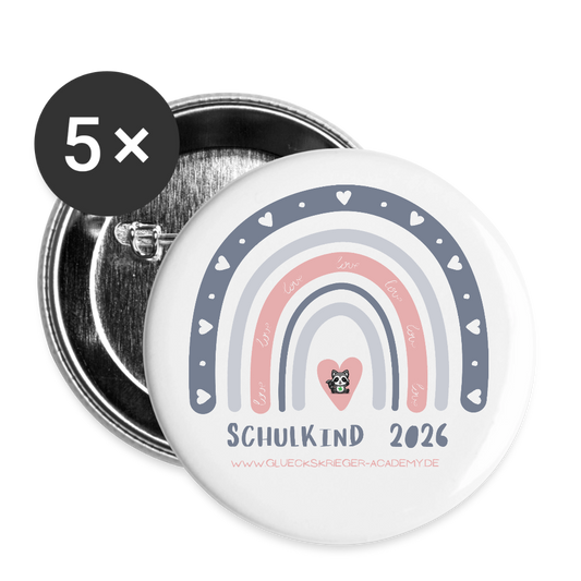 Glückskrieger Button – Mut zum Mitnehmen - white