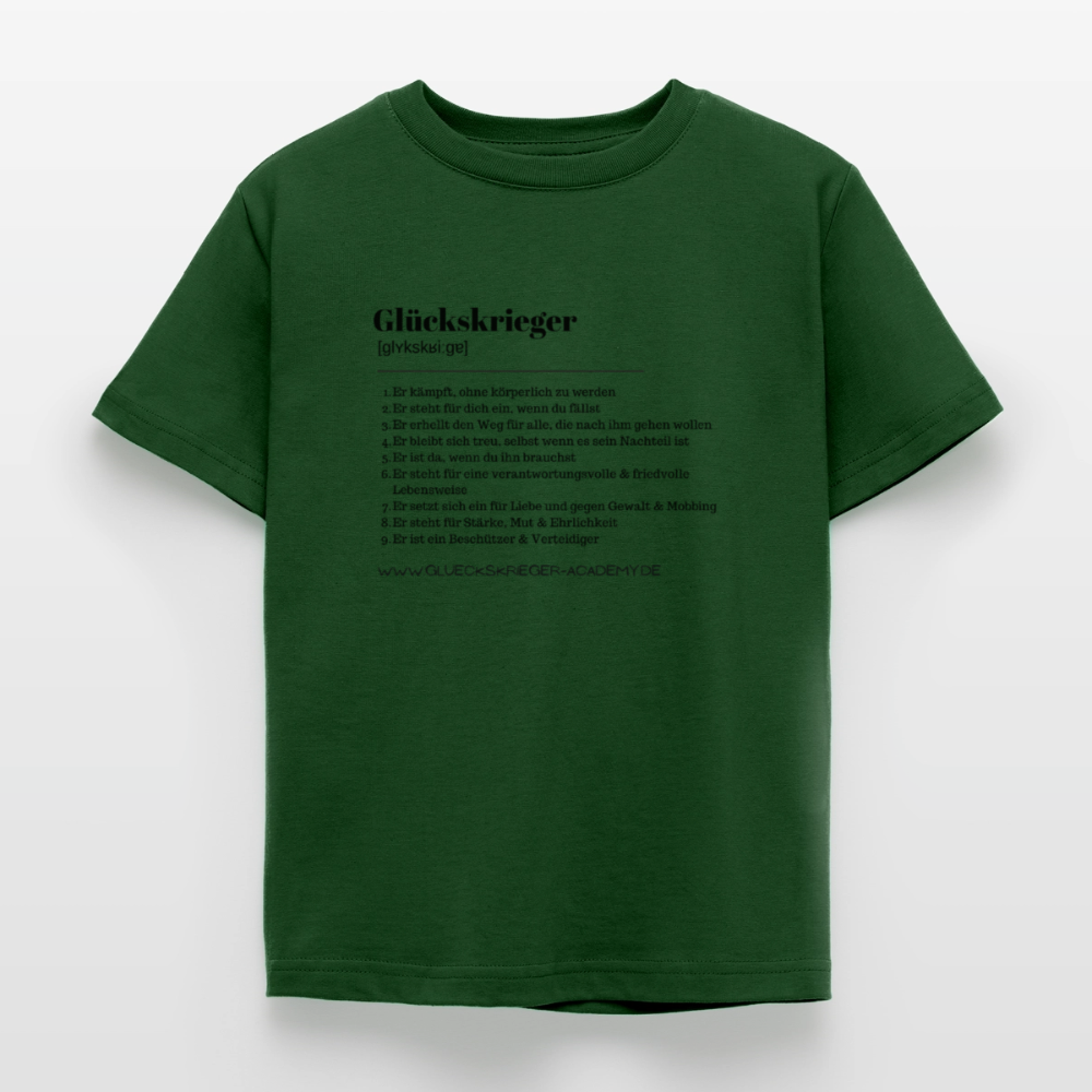 Kinder Shirt - Definition Glückskrieger - forest green