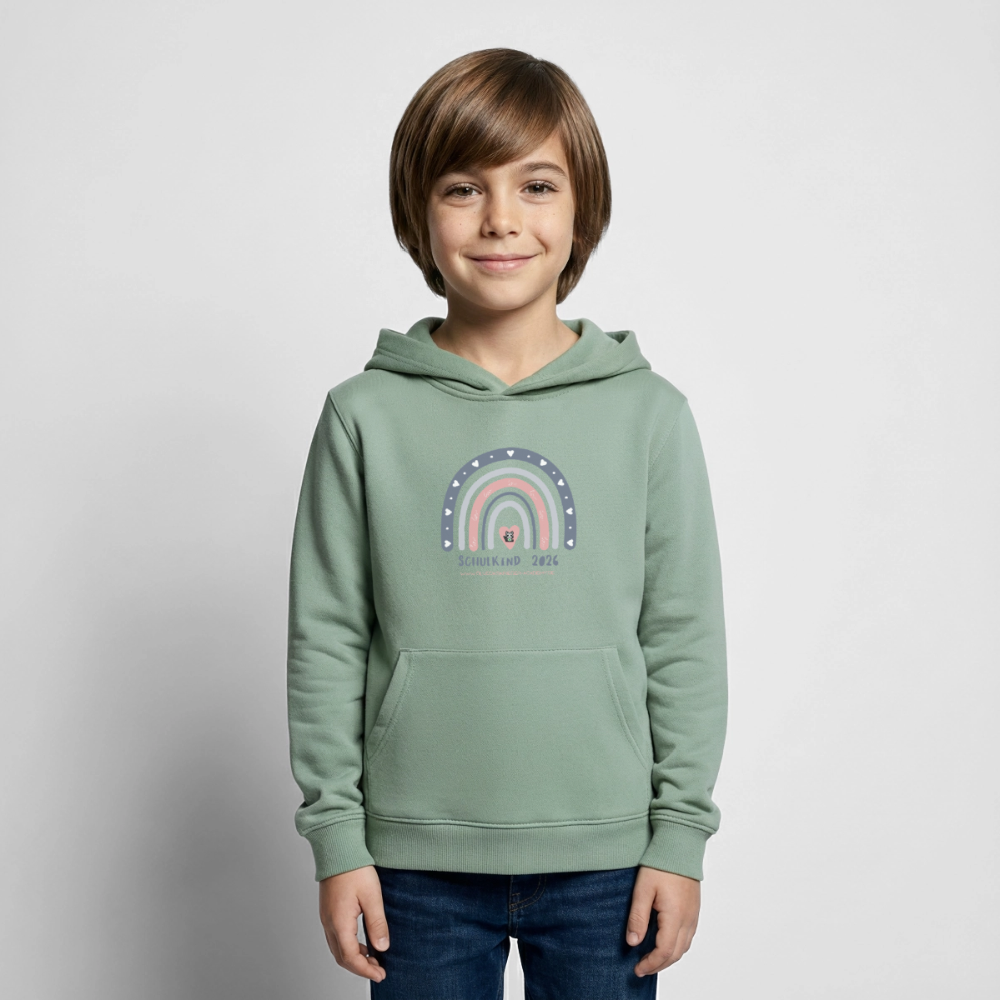 Glückskrieger Hoodie – Schulkind 2026 - steel green