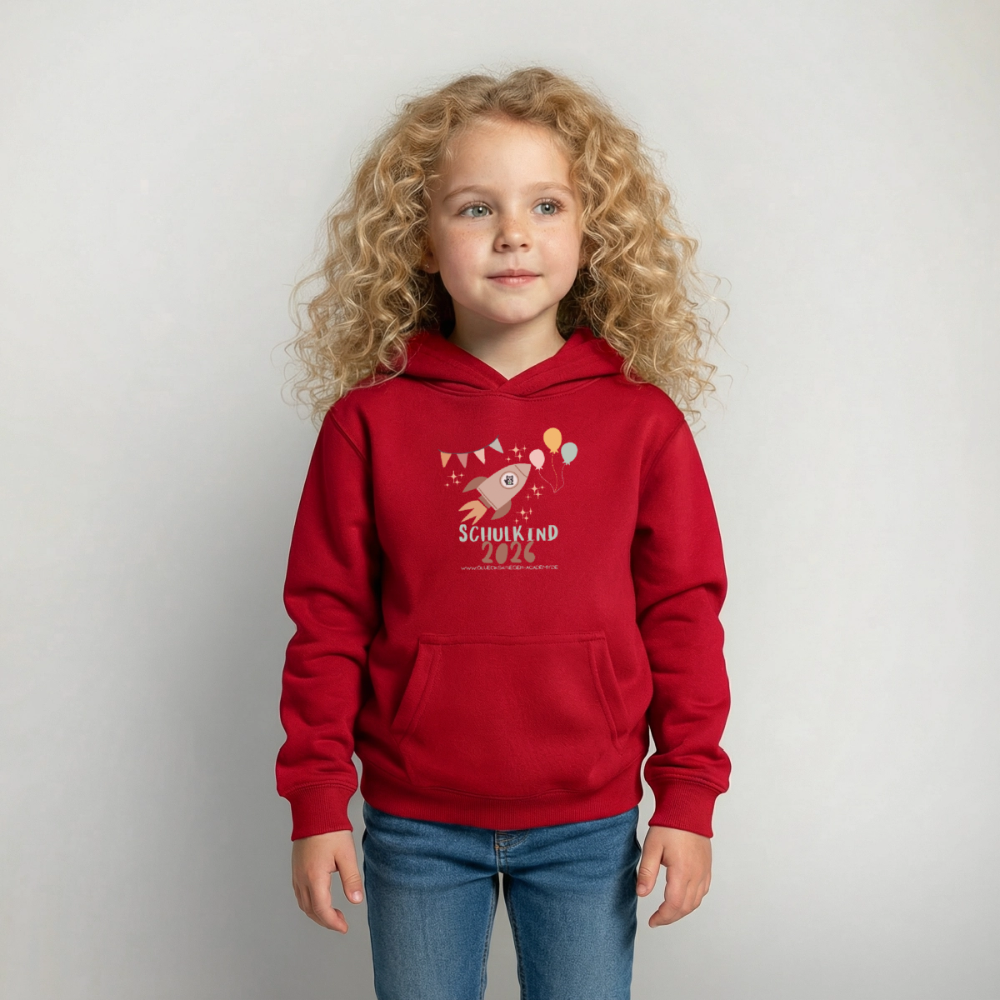 Glückskrieger Hoodie – Schulkind 2026 - red
