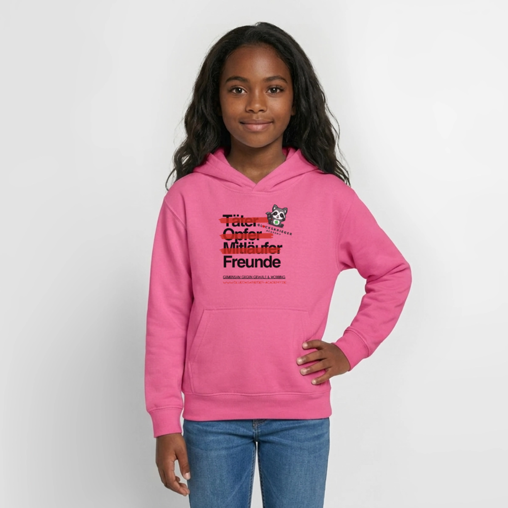 Glückskrieger Hoodie für Teens – Freunde - pink