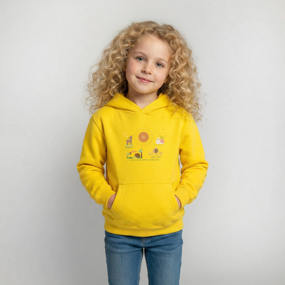 Glückskrieger Hoodie – Stark & Mutig - yellow