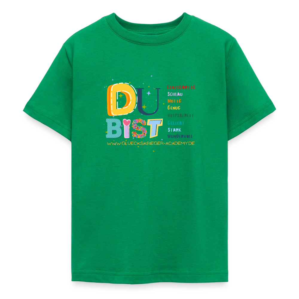 Glückskrieger T-Shirt für Teens– Du bist einzigartig & stark - kelly green