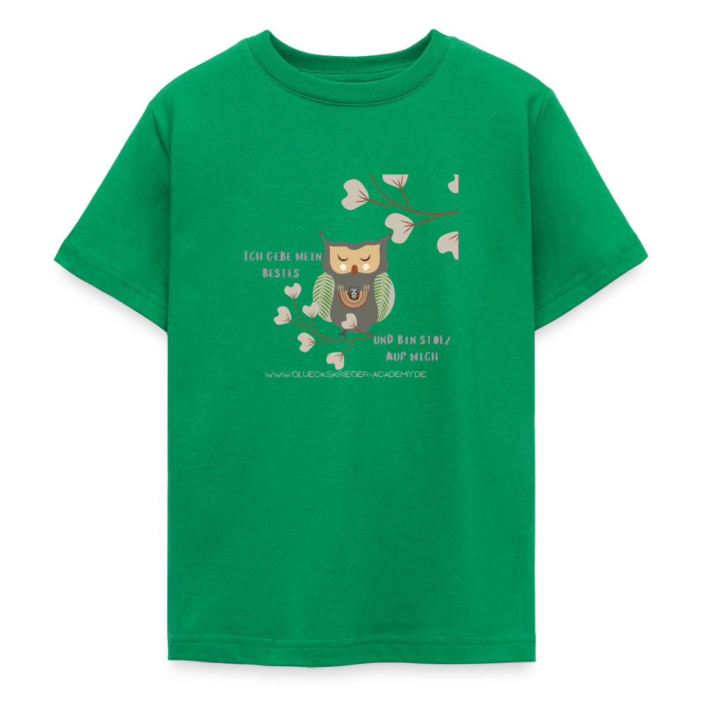 Glückskrieger T-Shirt für Teens – Ich gebe mein Bestes - kelly green