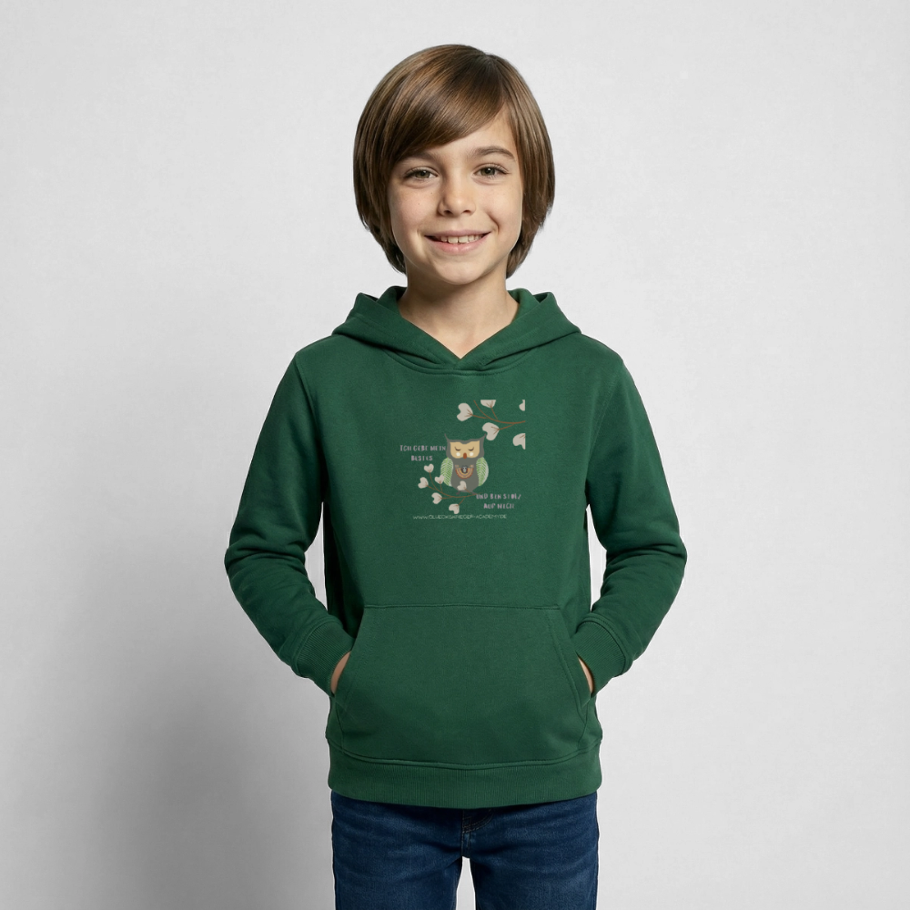 Glückskrieger Hoodie – Stark & Mutig - bottle green