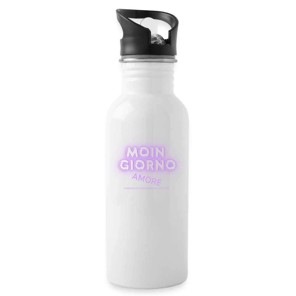 Glückskrieger Trinkflasche – Moin - white