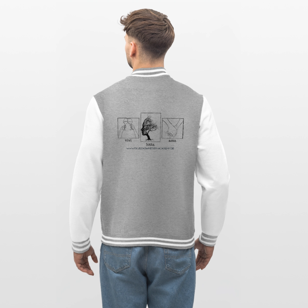College Jacke – vivi,lotta,ama - heather grey/white