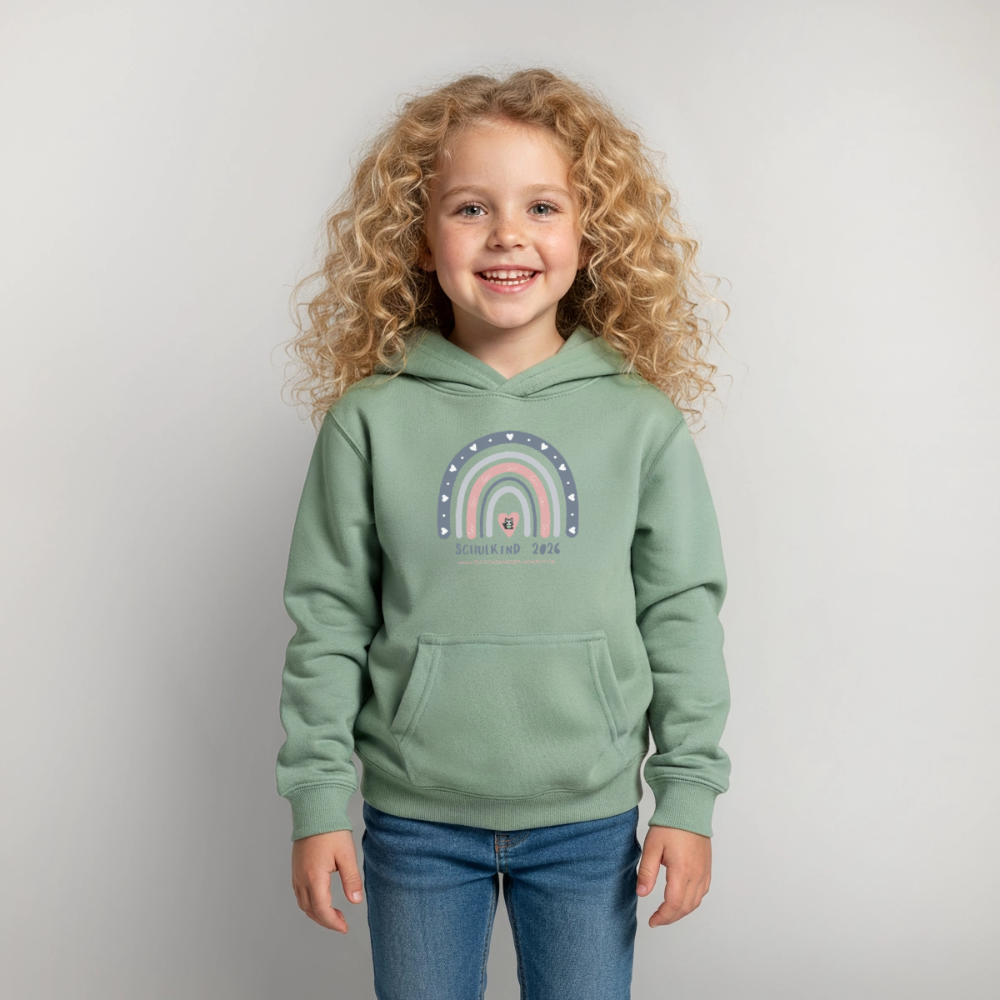 Glückskrieger Hoodie – Schulkind 2026 - steel green