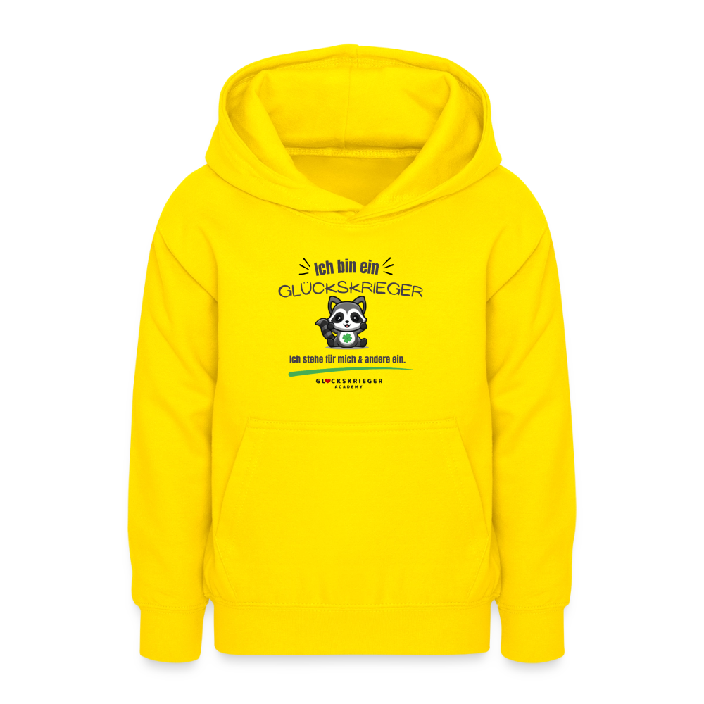 Glückskrieger Hoodie für Teens – Ich bin... - yellow