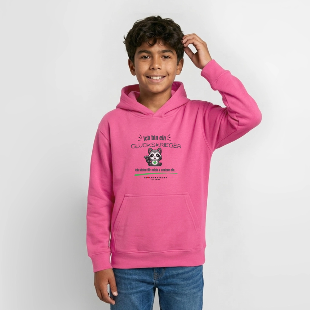 Glückskrieger Hoodie für Teens – Ich bin... - pink