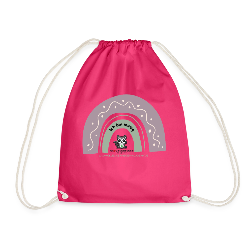 Glückskrieger Turnbeutel – Stärke für unterwegs - fuchsia