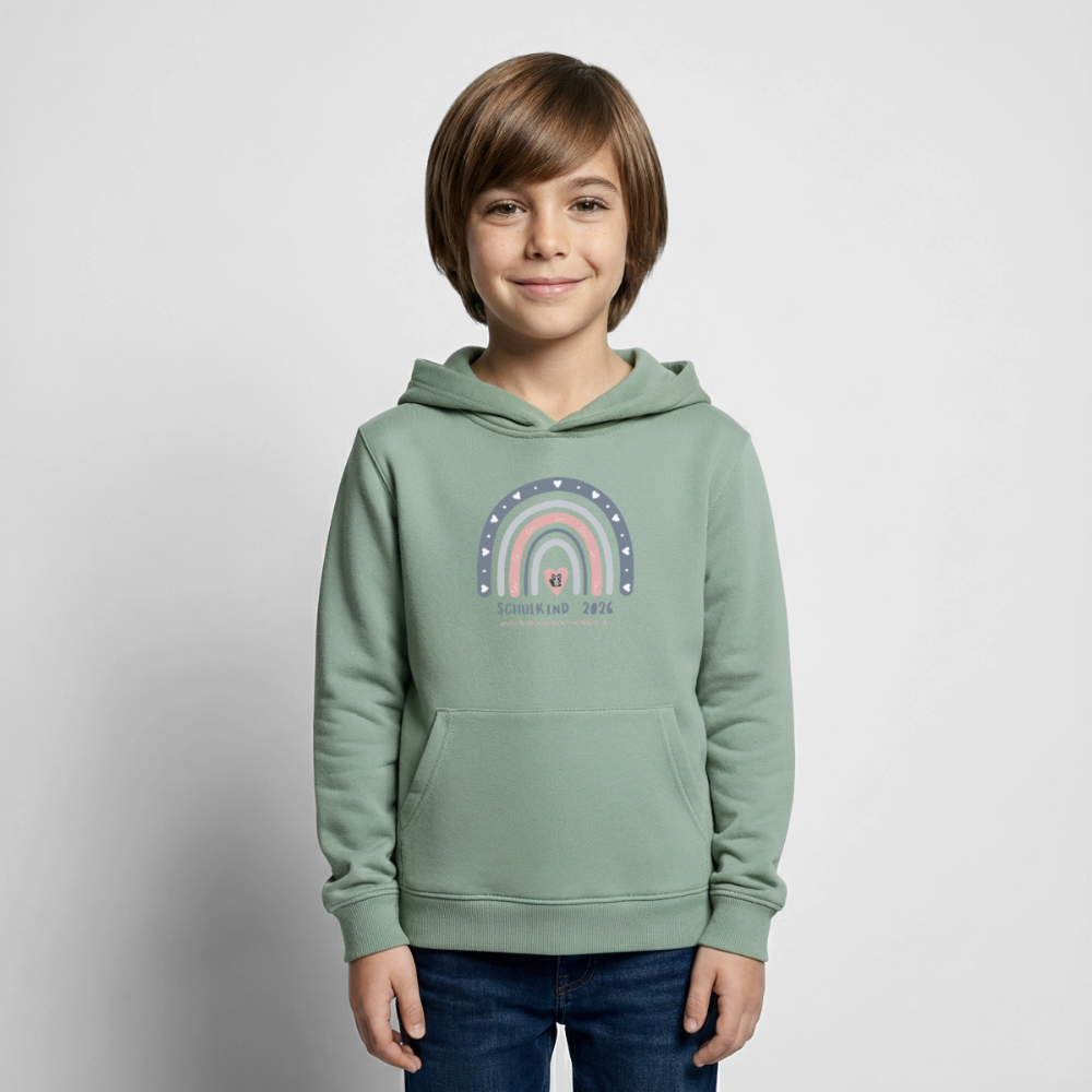Glückskrieger Hoodie – Schulkind 2026 - steel green