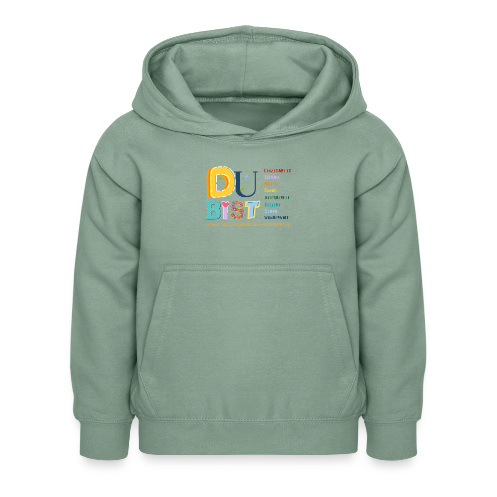Glückskrieger Hoodie – Du bist... - steel green