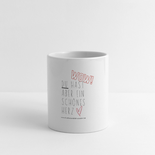 Glückskrieger Tasse – Herz - white