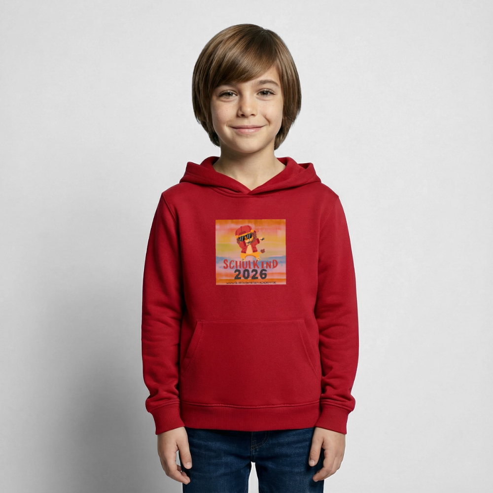 Glückskrieger Hoodie – Schulkind 2026 - red
