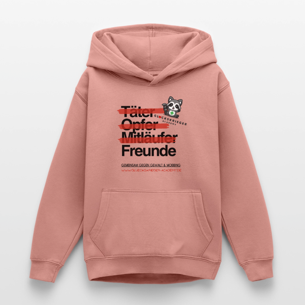 Glückskrieger Hoodie für Teens – Freunde - dusky rose