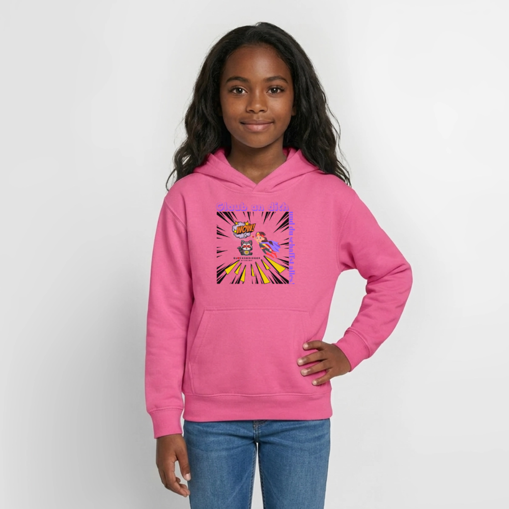 Glückskrieger Hoodie für Teens– Glaub an dich - pink