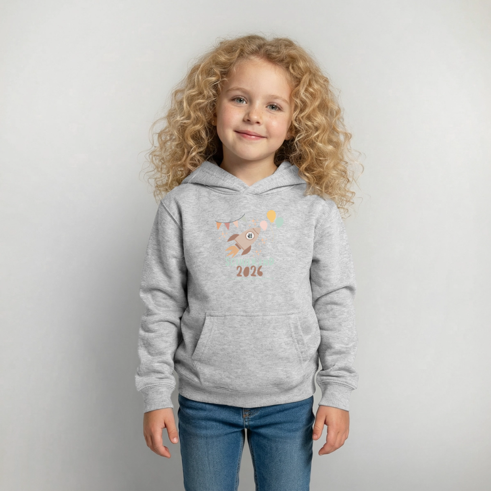 Glückskrieger Hoodie – Schulkind 2026 - light heather grey