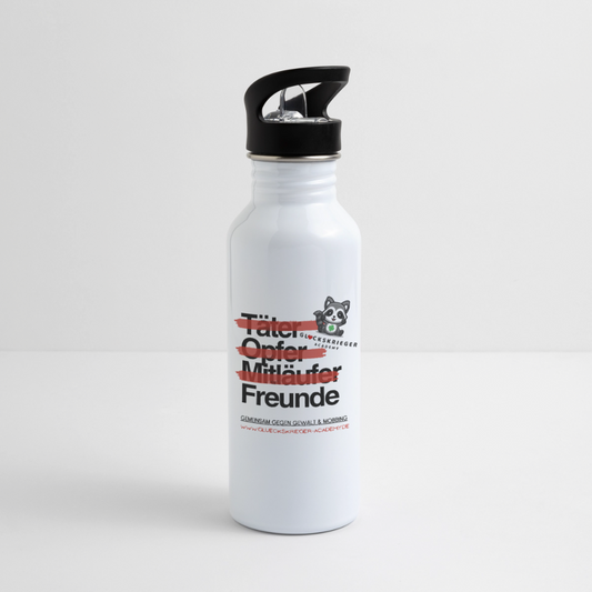 Glückskrieger Trinkflasche – Stark durch den Tag - white