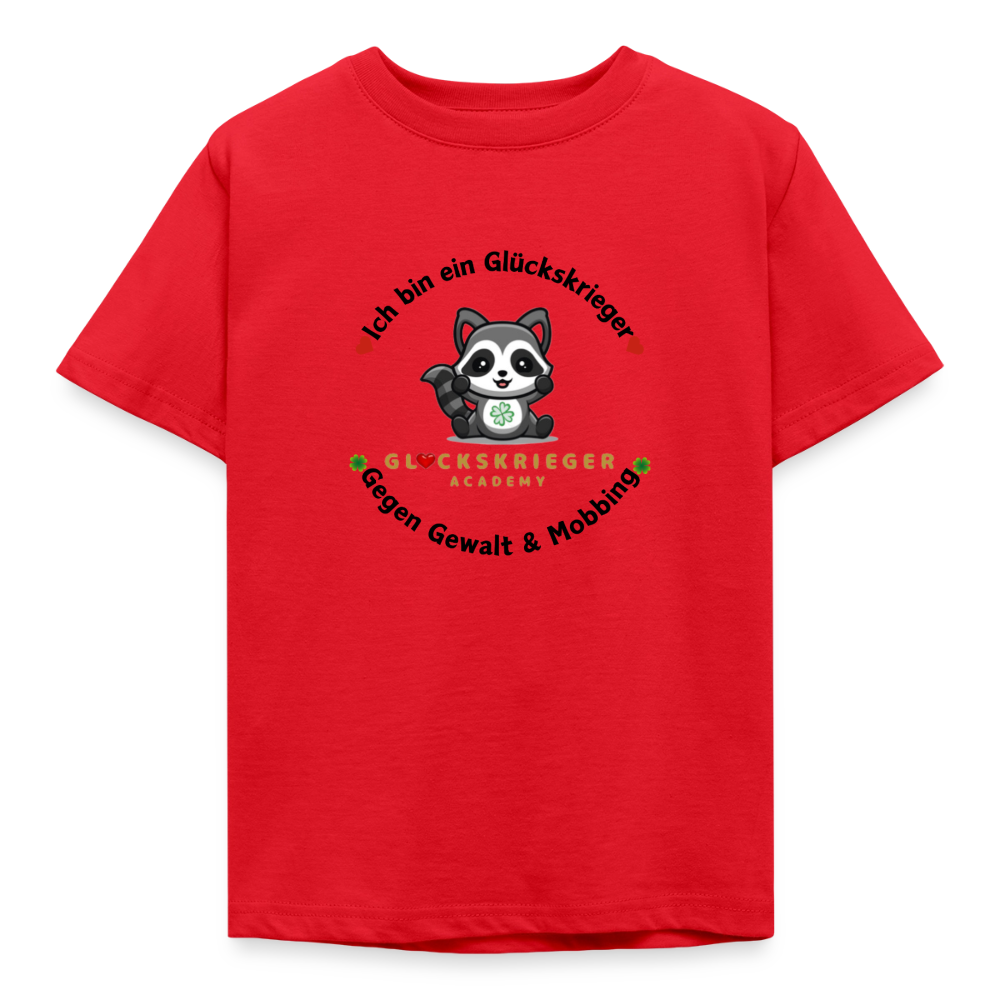 Glückskrieger Kinder T-Shirt – Mut & Selbstvertrauen - red