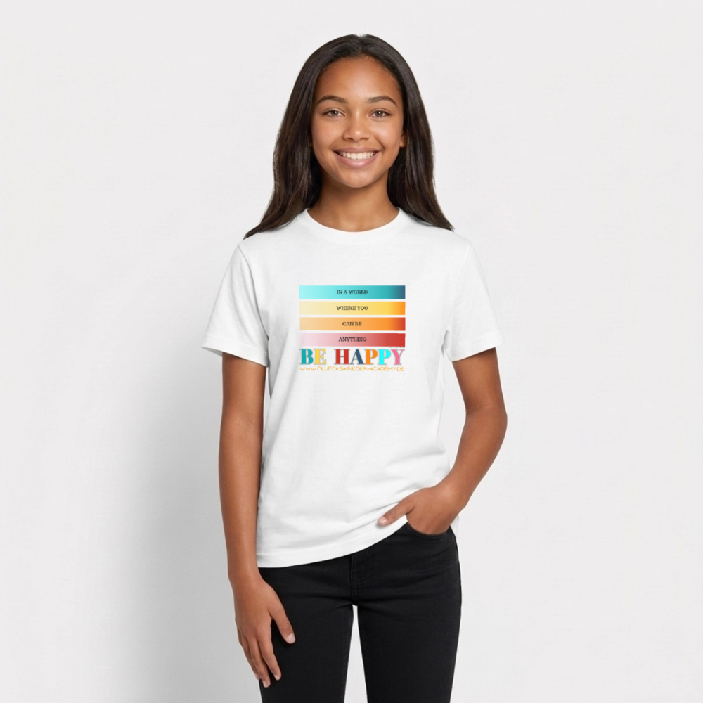 T-Shirt für Teens- Happy - white