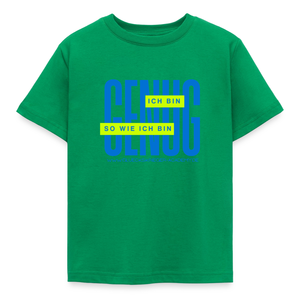 Kinder Shirt - Definition Glückskrieger - kelly green