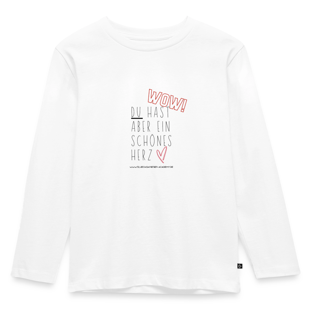 Langarmshirt für kleine Glückskrieger-Herz - white