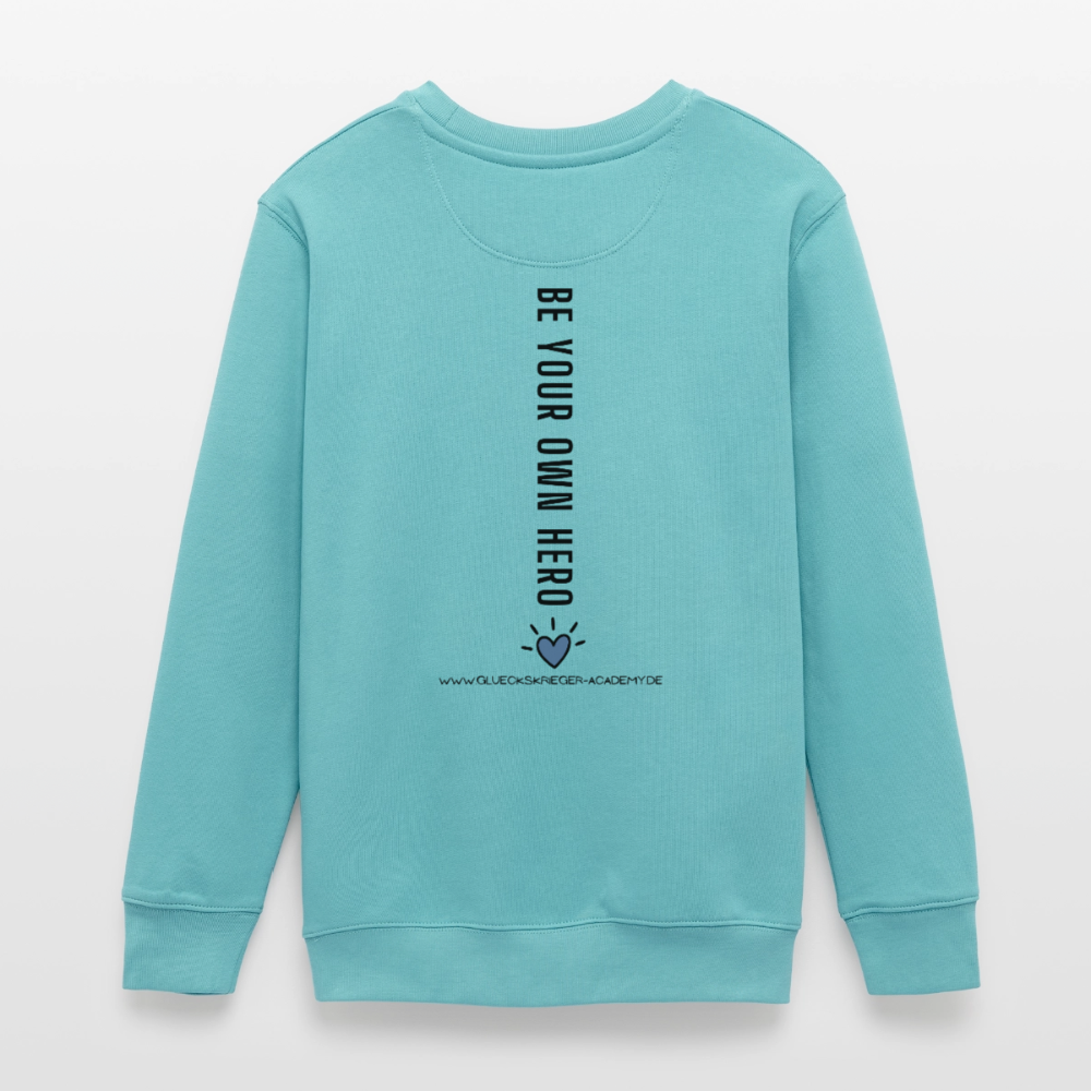 Glückskrieger Teens Pullover – Hero - pastel turquoise