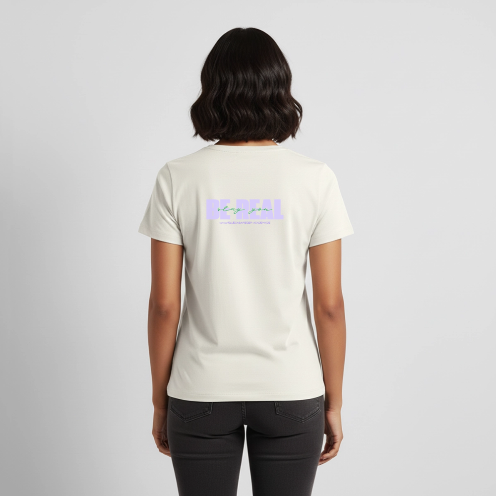 Damen Shirt 2- Be real - off white
