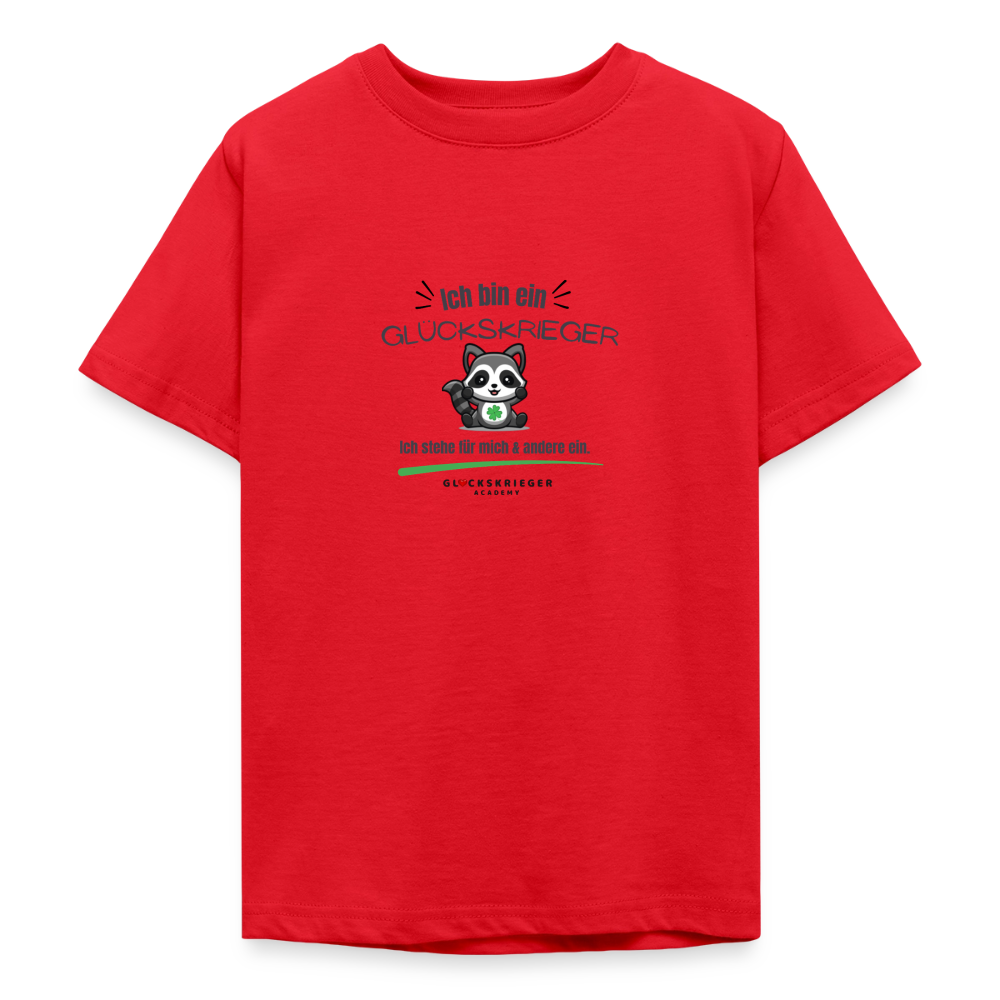Glückskrieger T-Shirt für Teens – Stark für mich & andere - red
