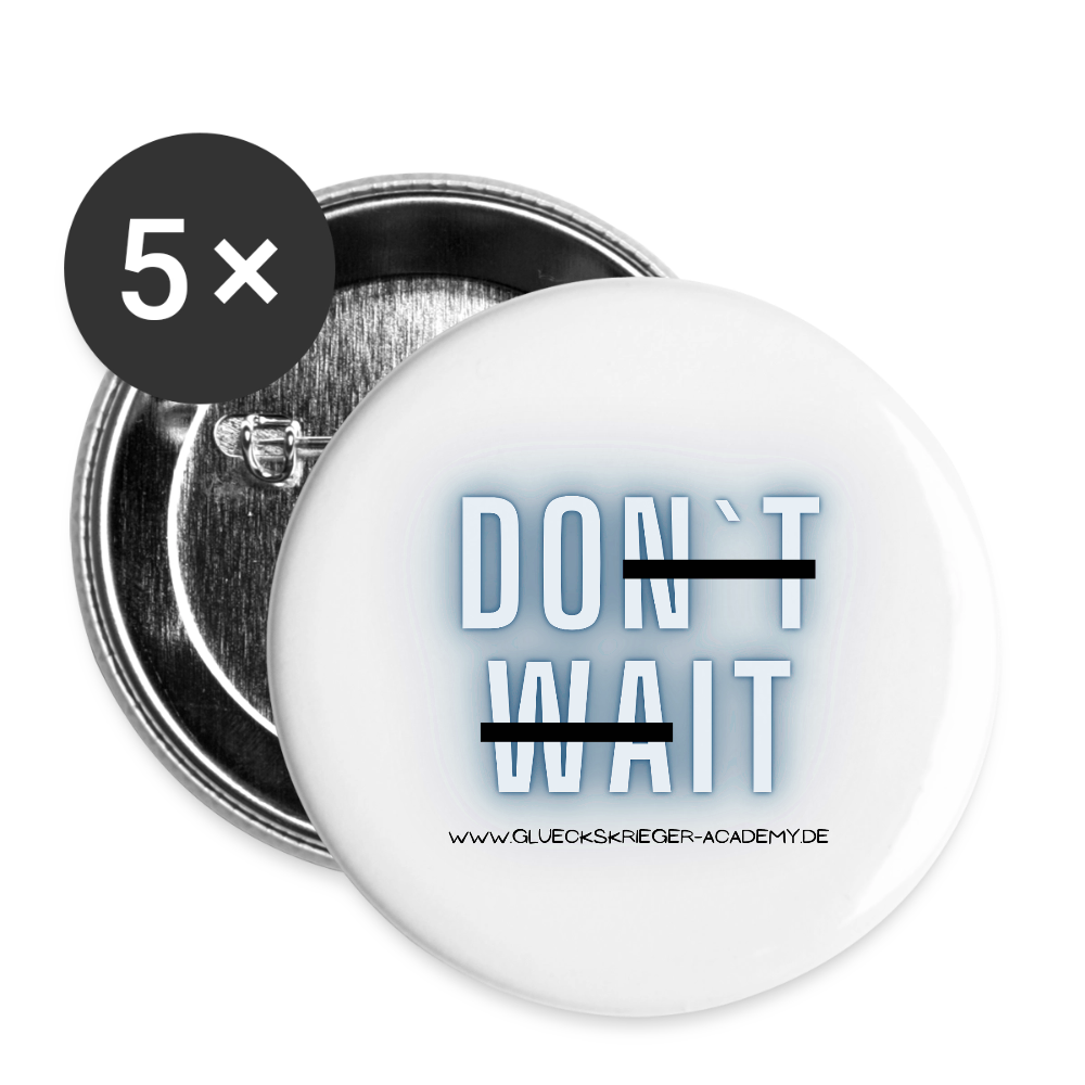 Glückskrieger Button – Do it - white