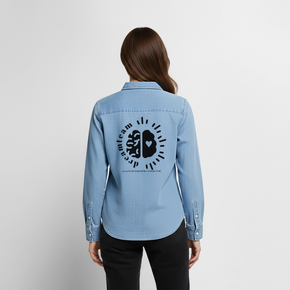 Glückskrieger Denim Shirt – Dreamteam - light wash