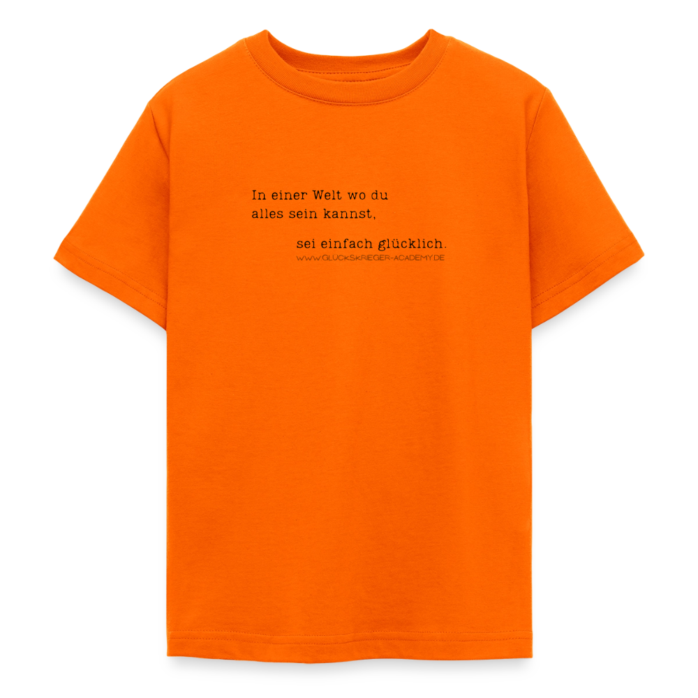 T-Shirt für Teens- Glücklich - orange