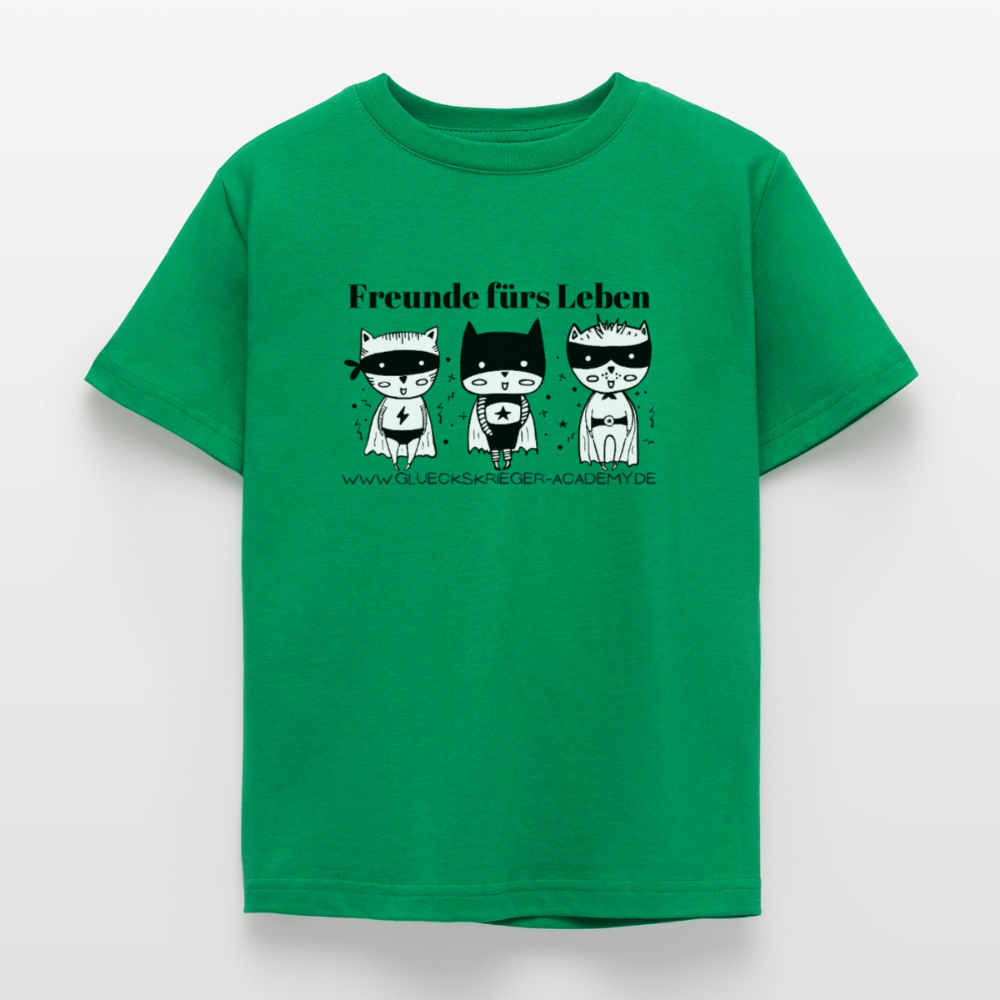 Kinder Shirt - Freunde fürs Leben - kelly green
