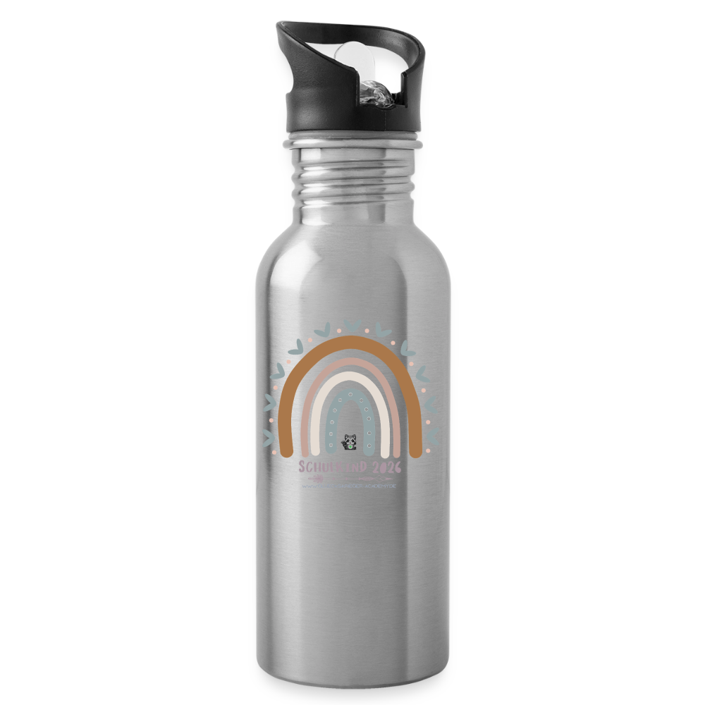 Glückskrieger Trinkflasche – Stark durch den Tag - silver