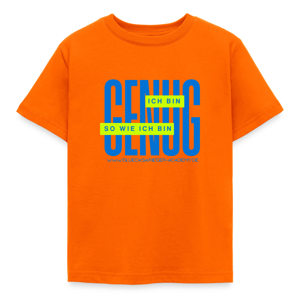 Kinder Shirt - Definition Glückskrieger - orange