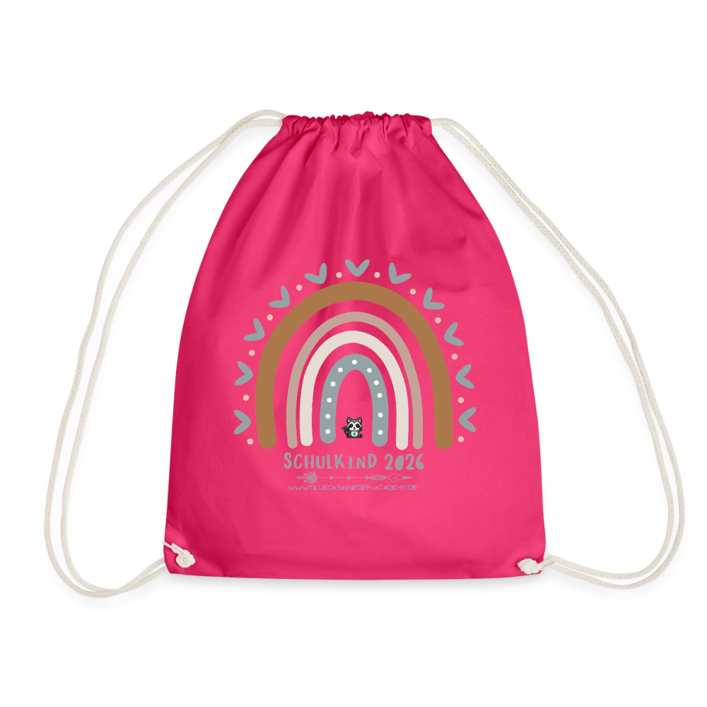 Glückskrieger Turnbeutel – Stärke für unterwegs - fuchsia