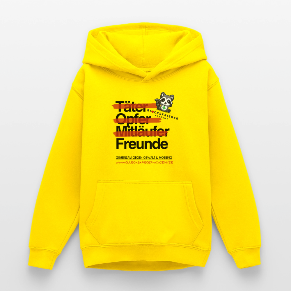 Glückskrieger Hoodie für Teens – Freunde - yellow