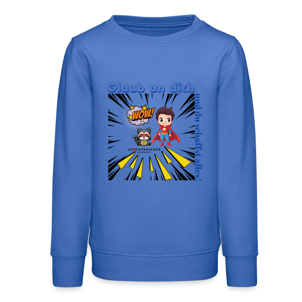 Glückskrieger Teens Pullover – Glaub an dich - carolina blue