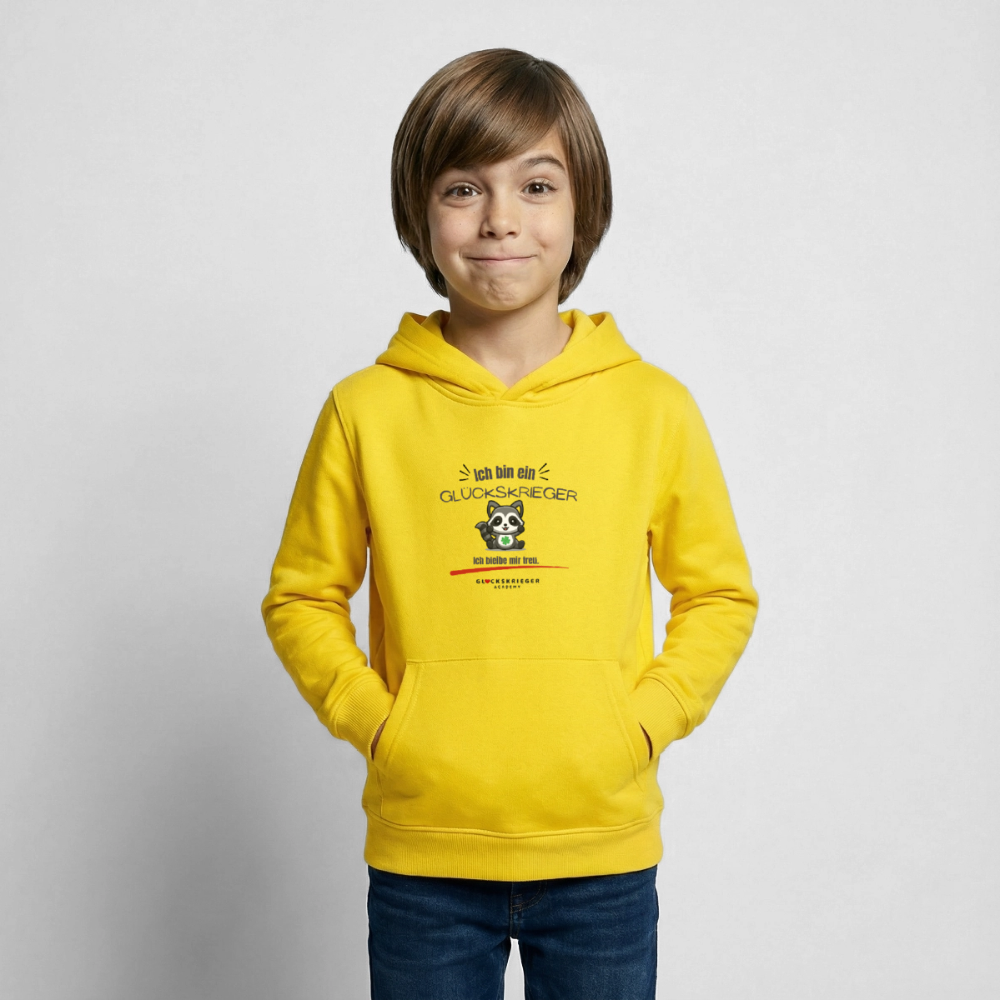 Glückskrieger Hoodie – Stark & Mutig - yellow