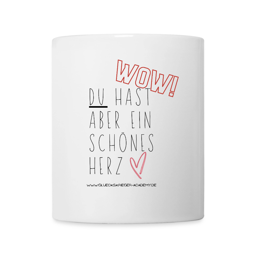 Glückskrieger Tasse – Herz - white
