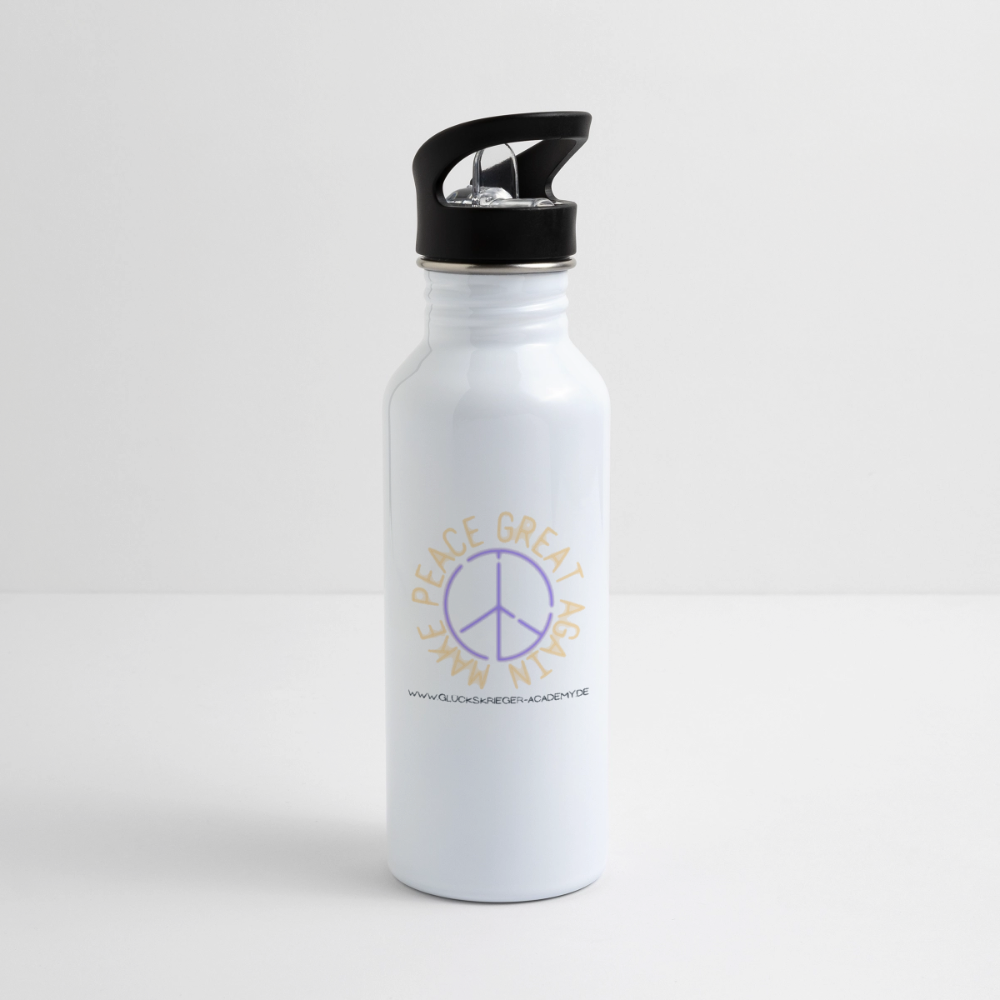 Glückskrieger Trinkflasche – Stark durch den Tag - white