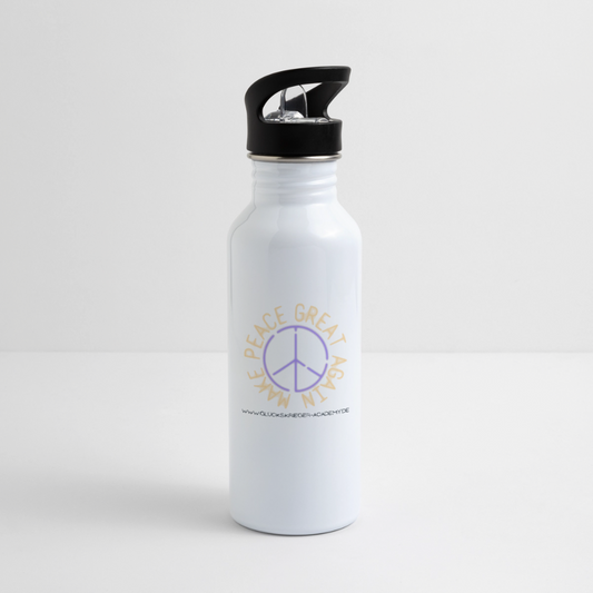 Glückskrieger Trinkflasche – Stark durch den Tag - white