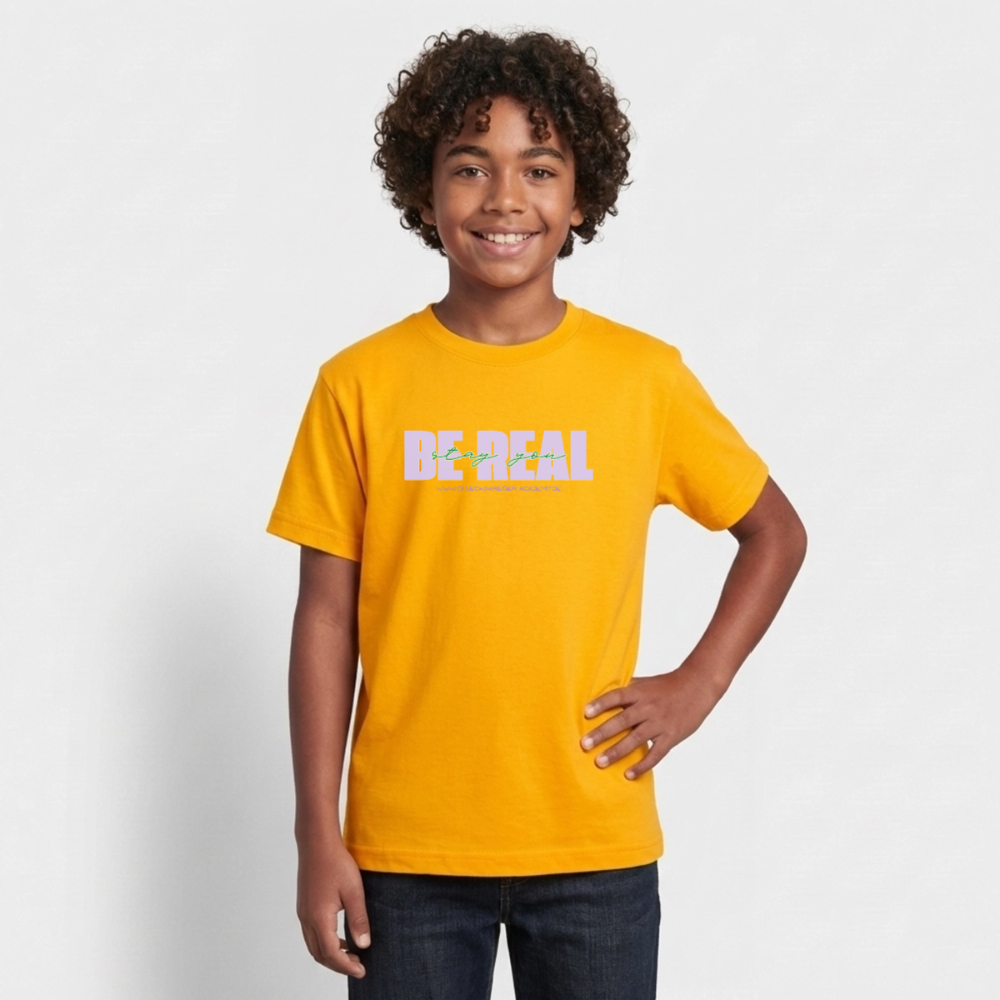 T-Shirt für Teens- BE REAL - gold