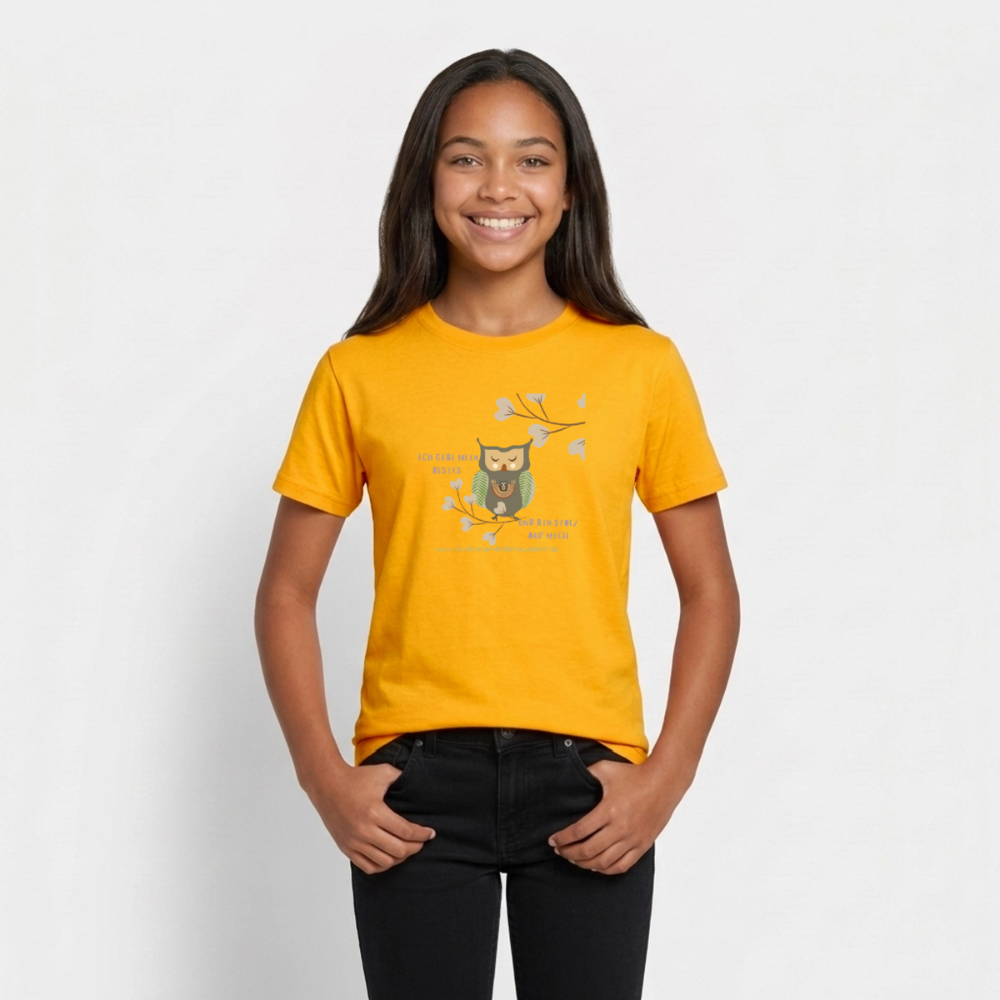 Glückskrieger T-Shirt für Teens – Ich gebe mein Bestes - gold