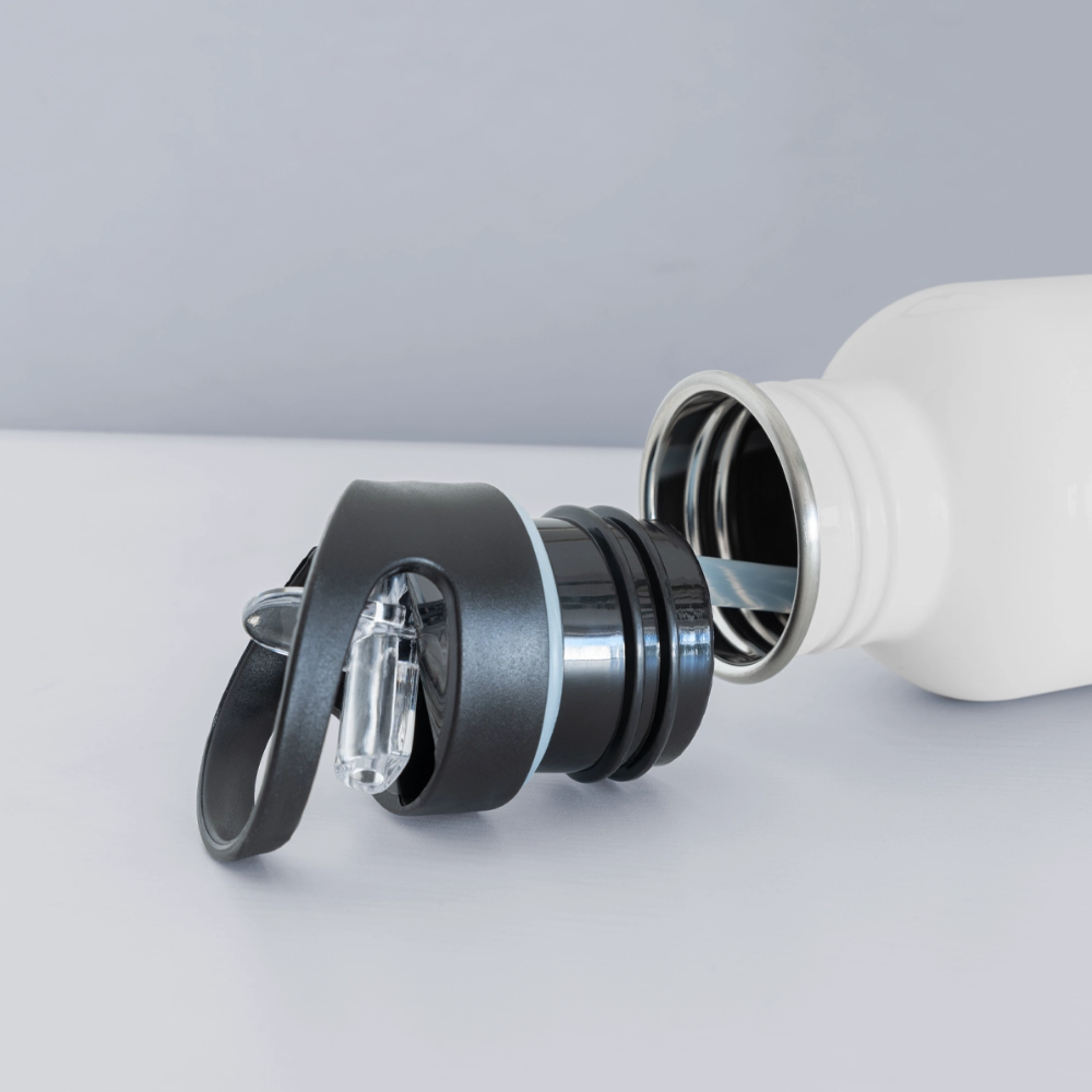 Glückskrieger Trinkflasche – Stark durch den Tag - white